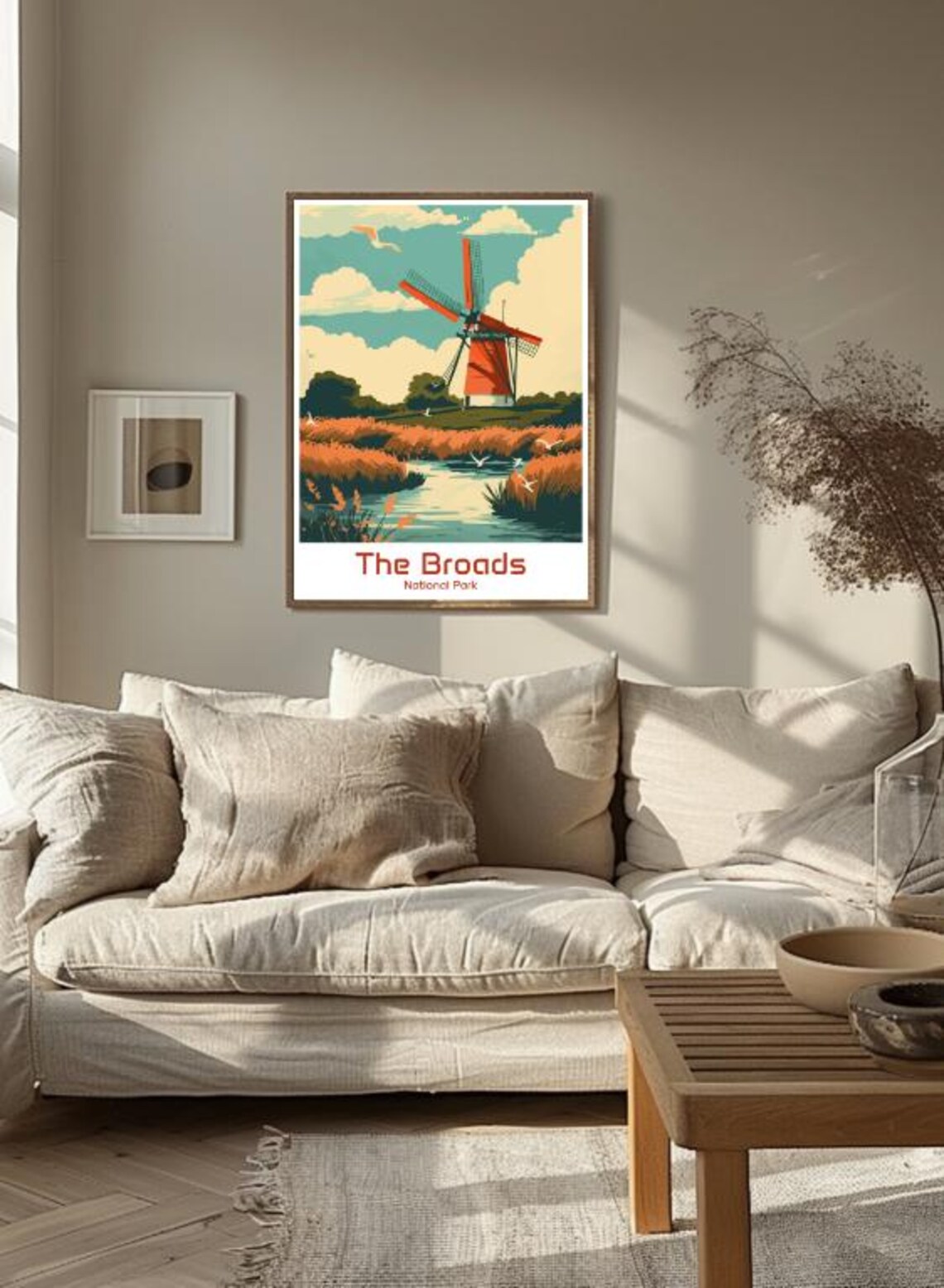 The Broads National Park Windmill Reeds Scenery Travel Poster - Image 3