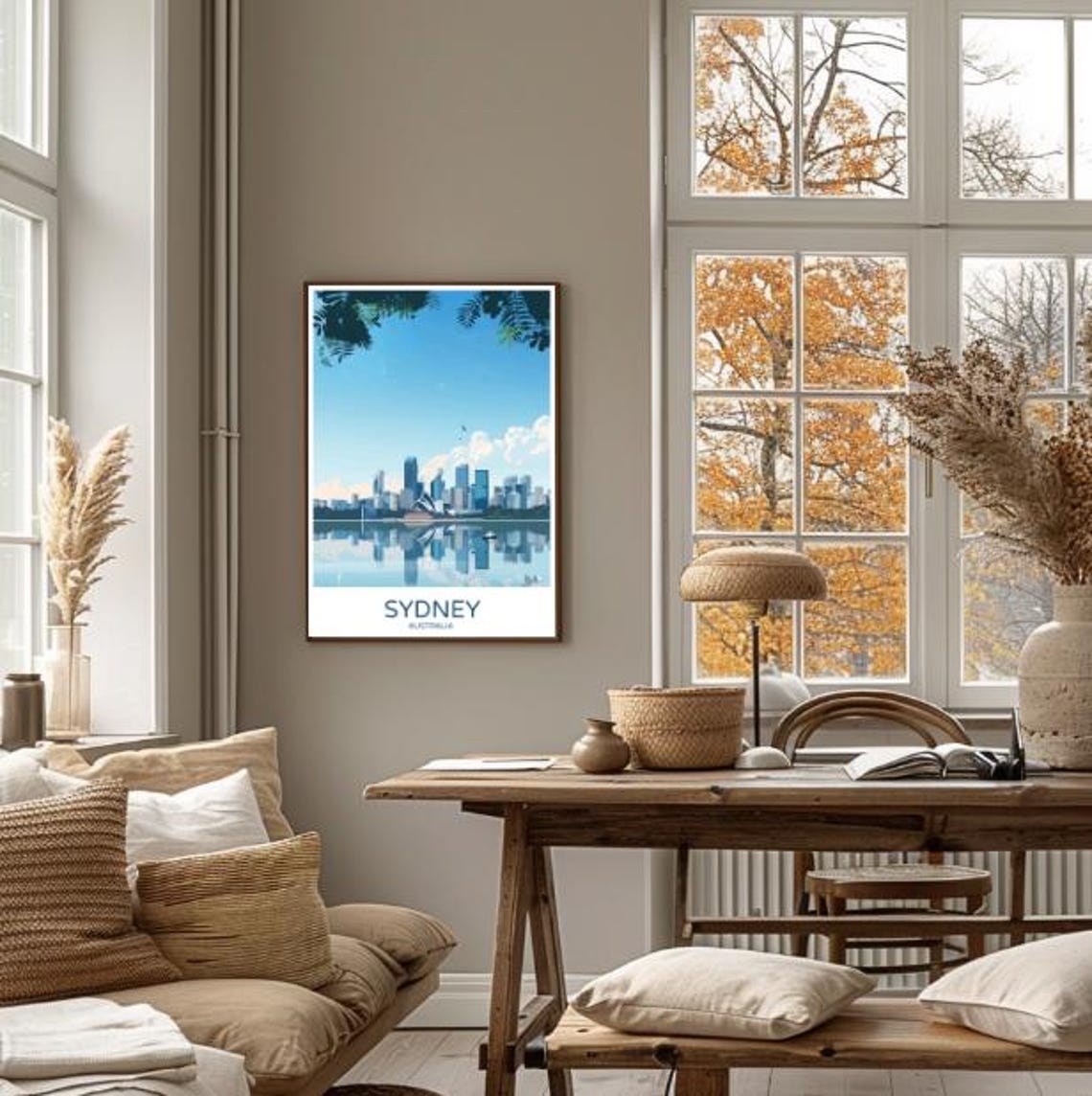 Sydney Australia Harbour Skyline Poster With Opera House Reflections - Image 4