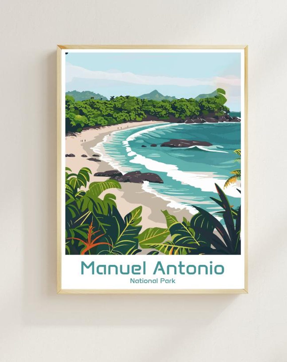 Manuel Antonio National Park Costa Rica Beach and Jungle Poster