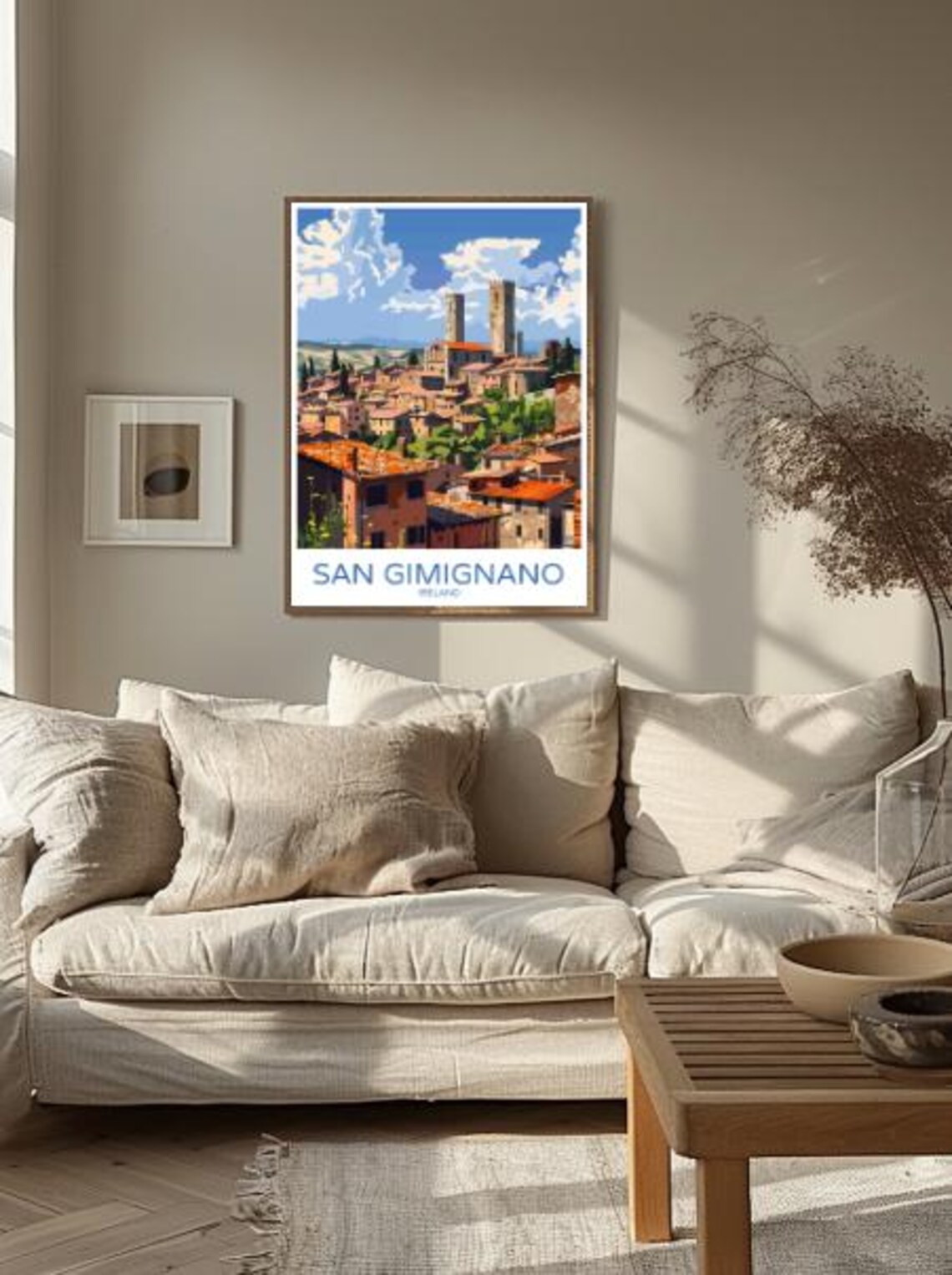 San Gimignano Italy Medieval Towers Tuscan Village Travel Poster - Image 2