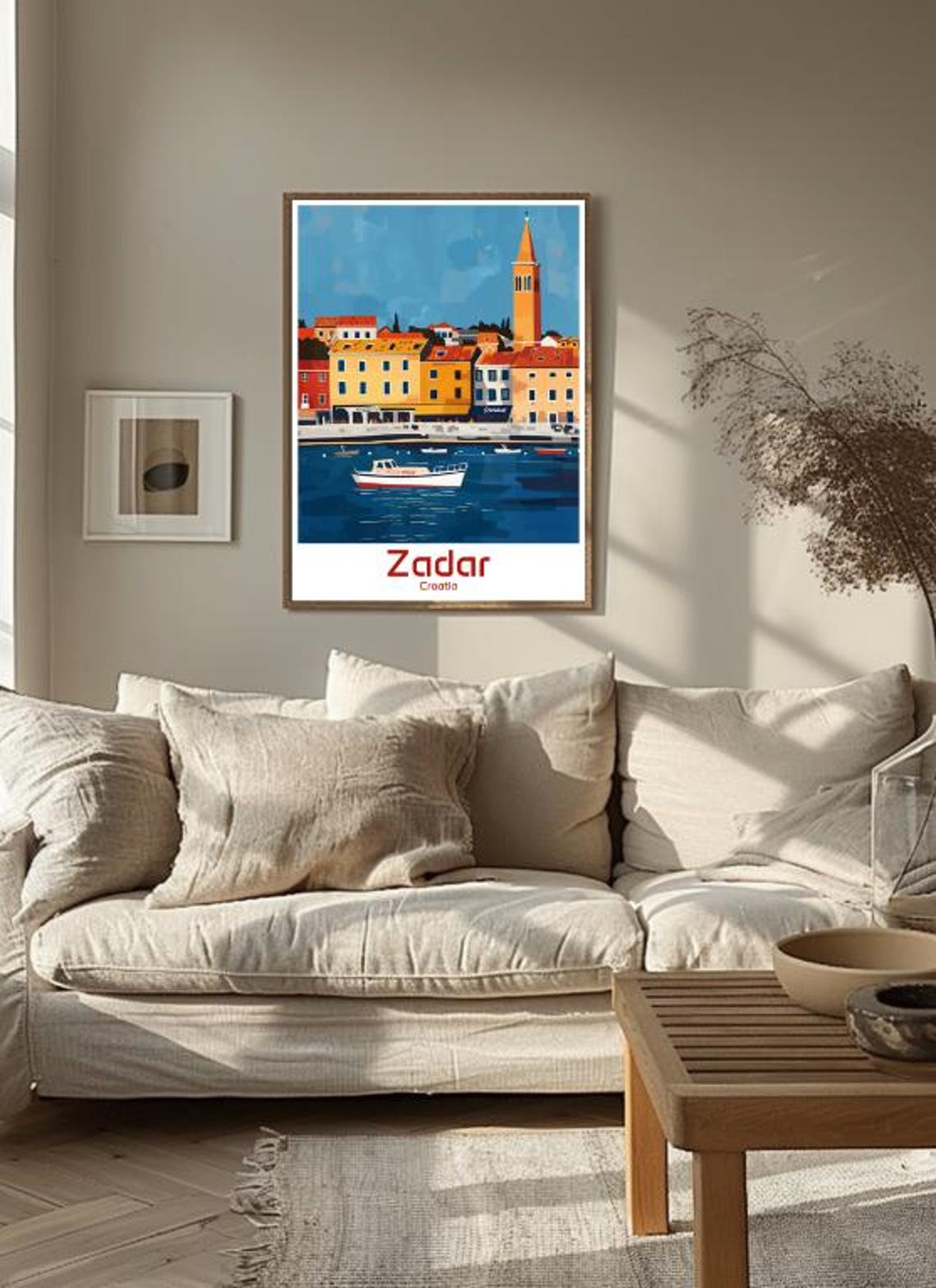 Zadar Croatia Old Town Harbor Boat Church Tower Coast Poster - Image 3