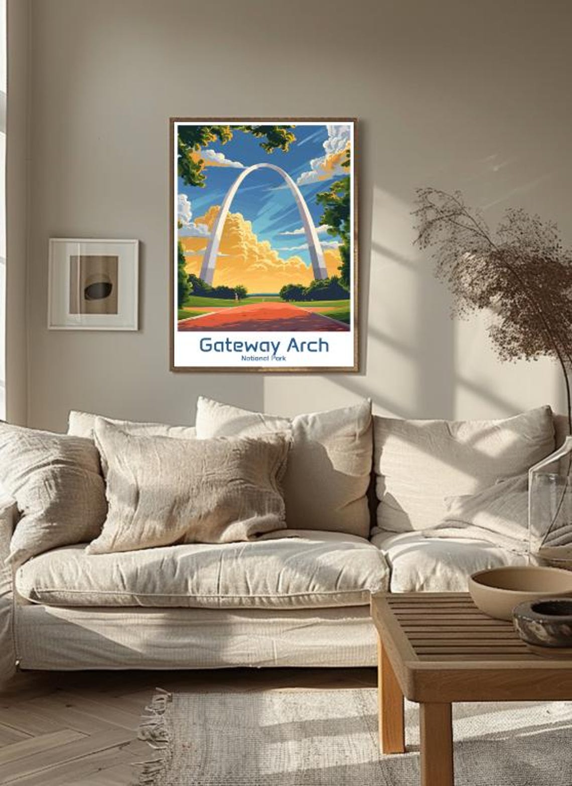 Gateway Arch National Park St Louis Sunset Landmark Travel Poster - Image 3