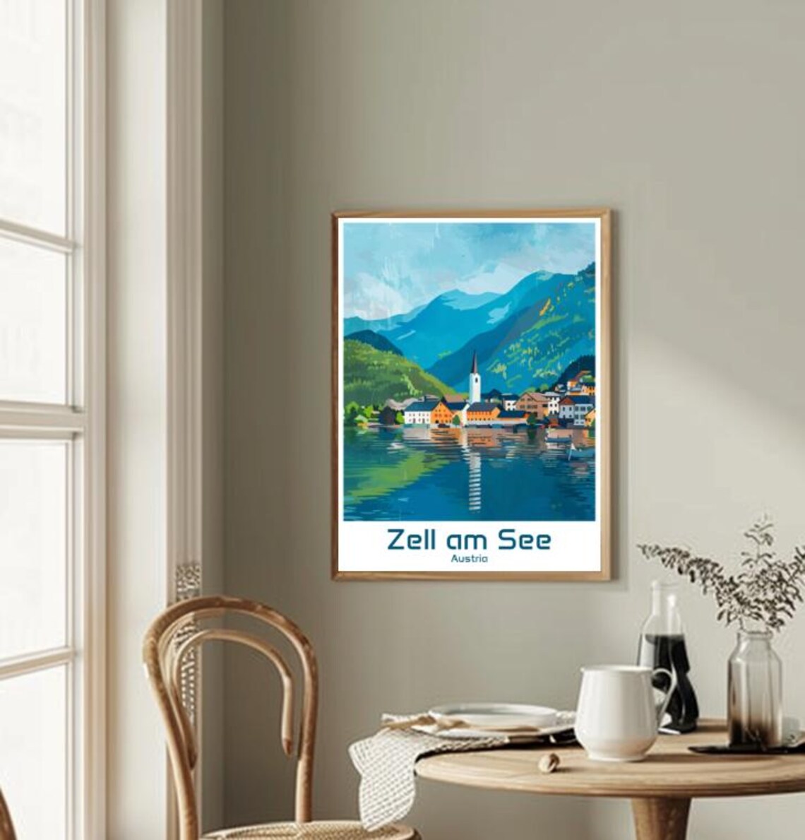 Zell Am See Austria Lakeside Village And Alpine Mountain View Poster - Image 2