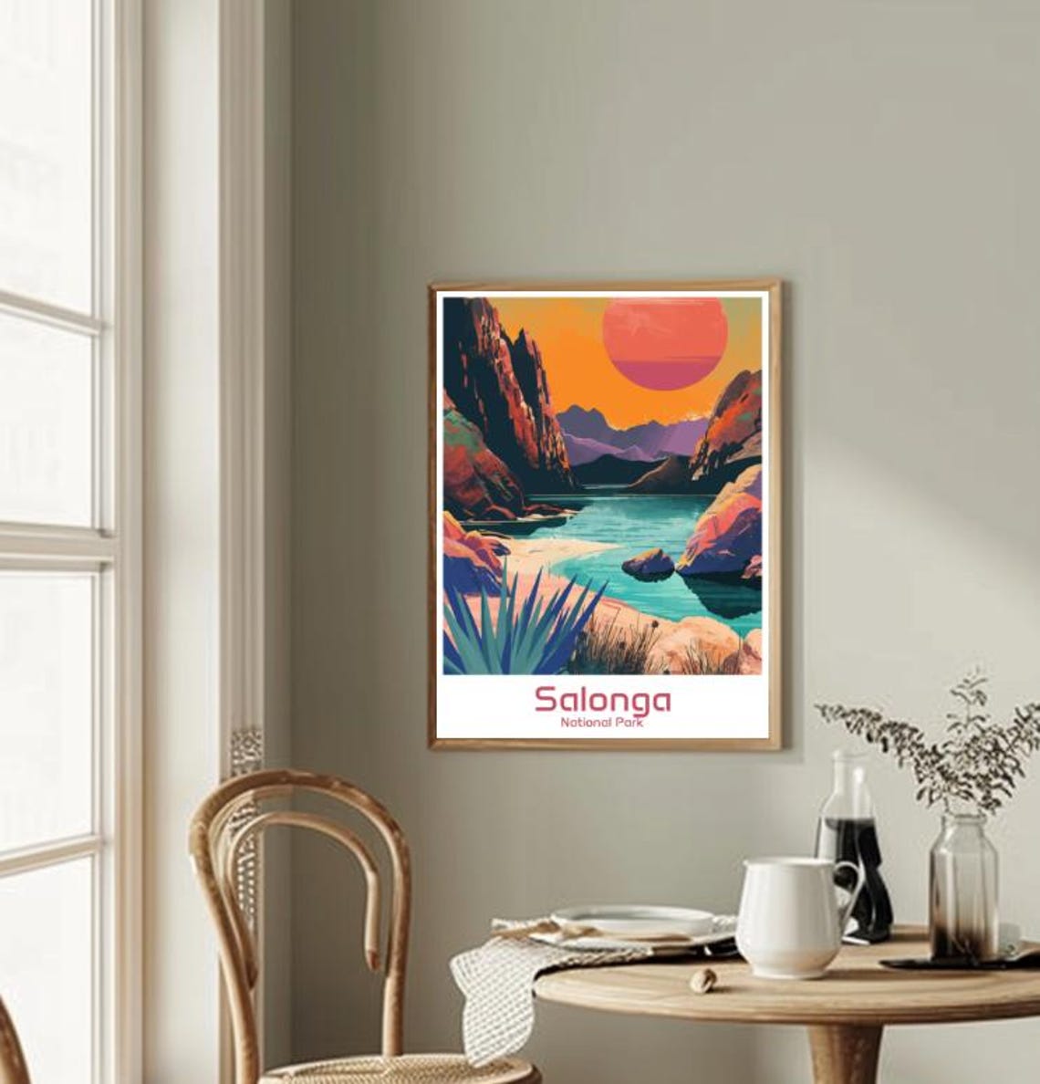 Salonga National Park Congo River Canyon Sunset Landscape Poster - Image 2