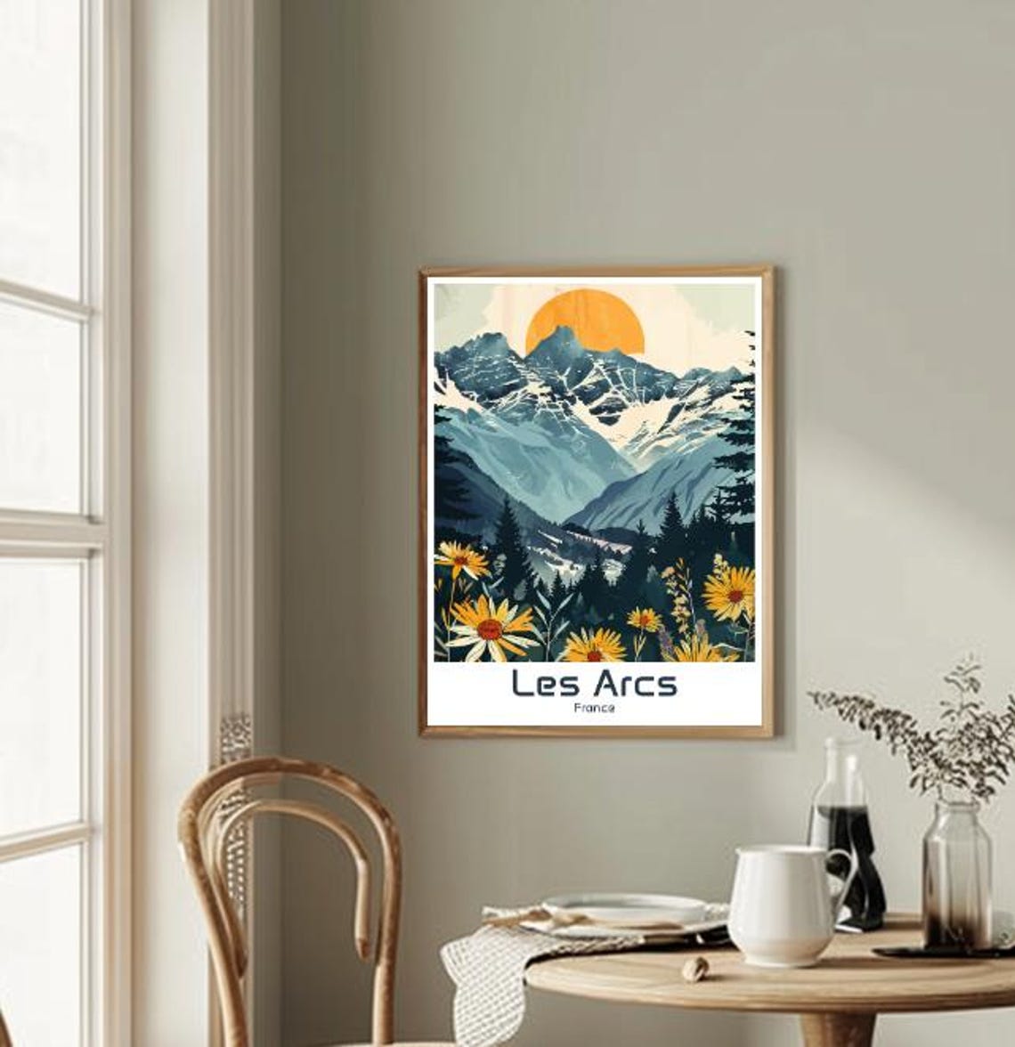 Les Arcs France Travel Poster Print French Alps Wall Decor Ski Resort Poster Alpine Travel Photography - Image 2