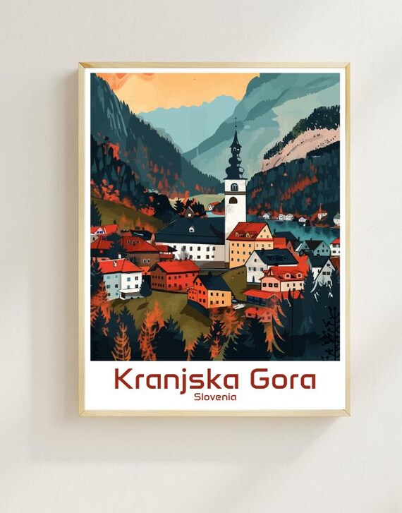 Kranjska Gora Slovenia Alpine Village Mountain Valley View Poster