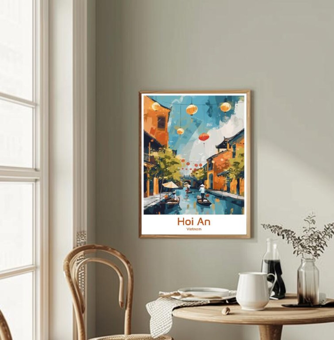 Hoi An Vietnam Lantern Lit Canal In The Old Ancient Town Poster - Image 2