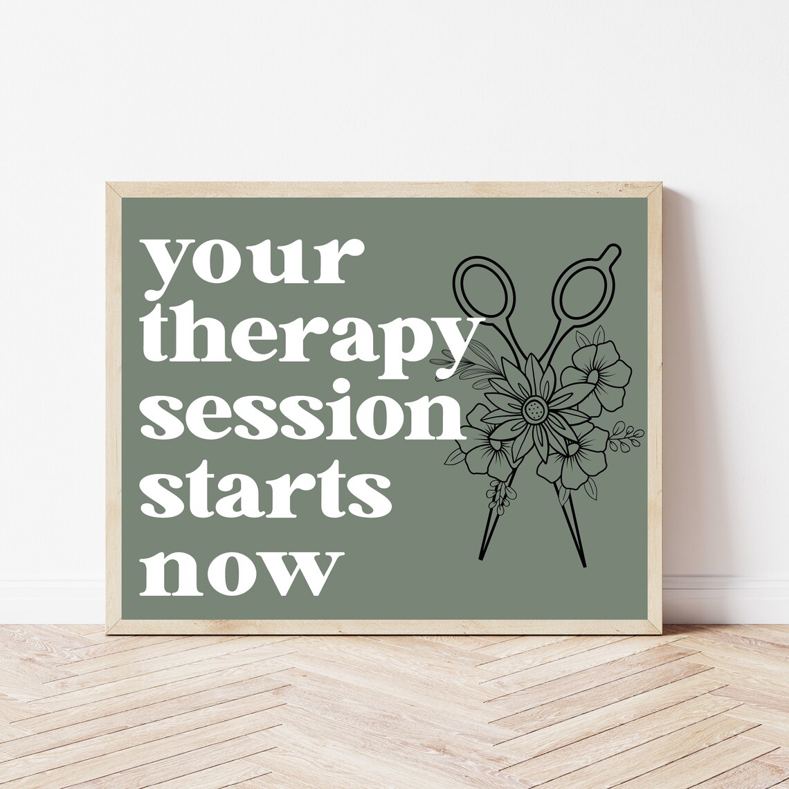 Your Therapy Session Starts Now Funny Hair Salon Wall Poster