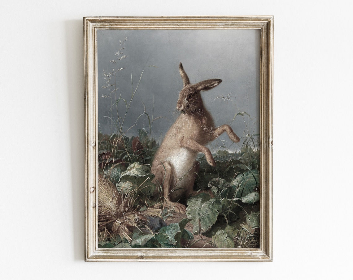 Rabbit - Vintage Spring Art