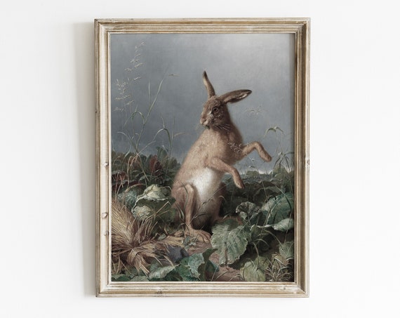 Rabbit - Vintage Spring Art