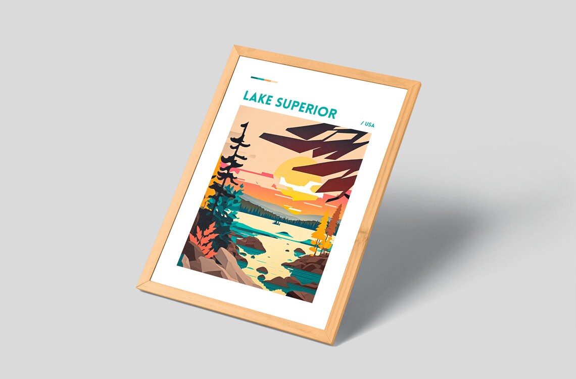 Lake Superior Minnesota Landscape Art Print - Image 5