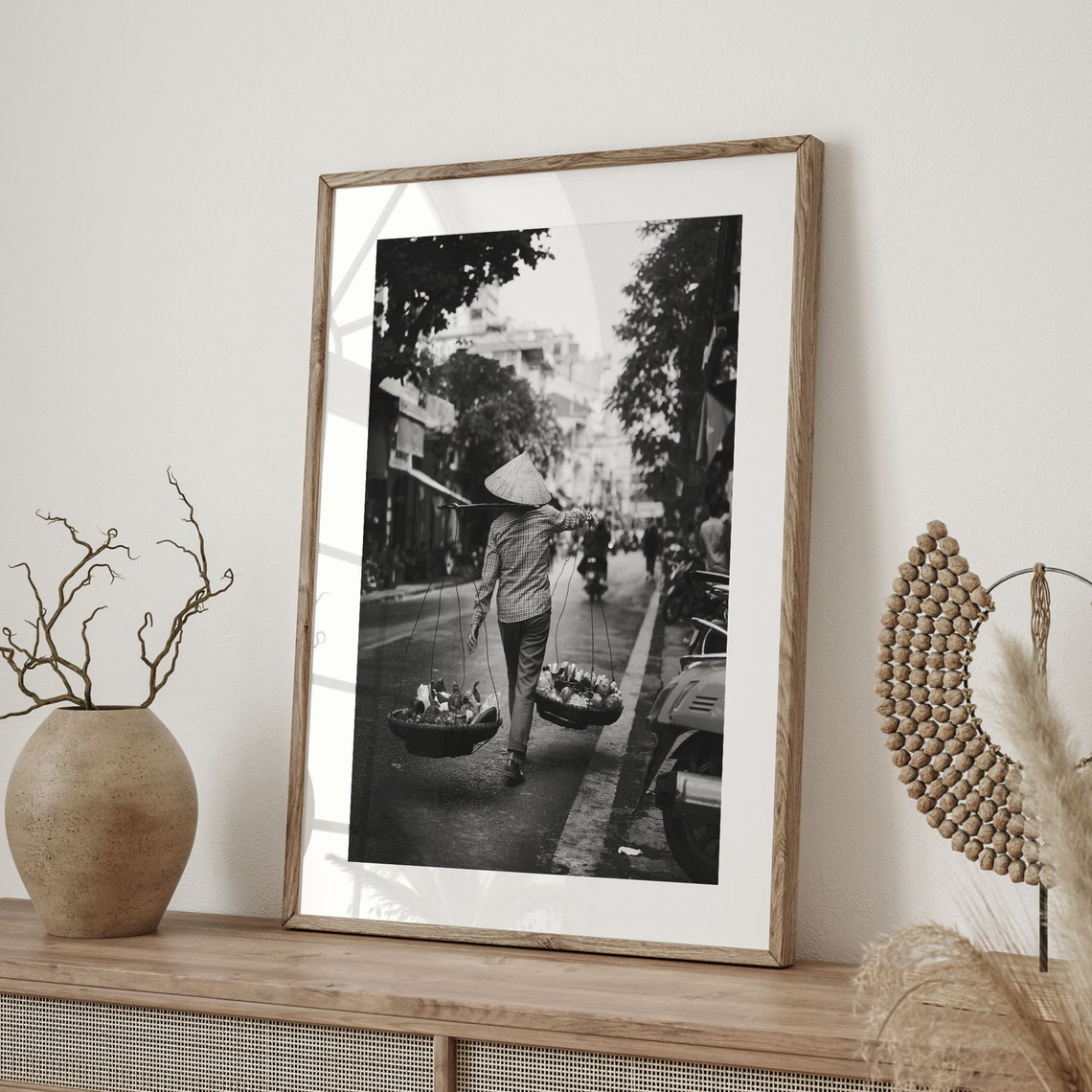 Vietnam Wall Art Black And White Print Vietnam Poster Ho Chi Minh Hanoi Photo Vietnam Decor Local Vietnam Photography C19 142 - Image 2