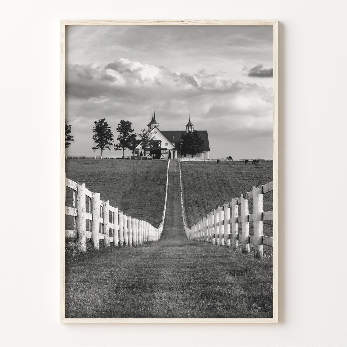 Kentucky Black And White Landscape Art Print