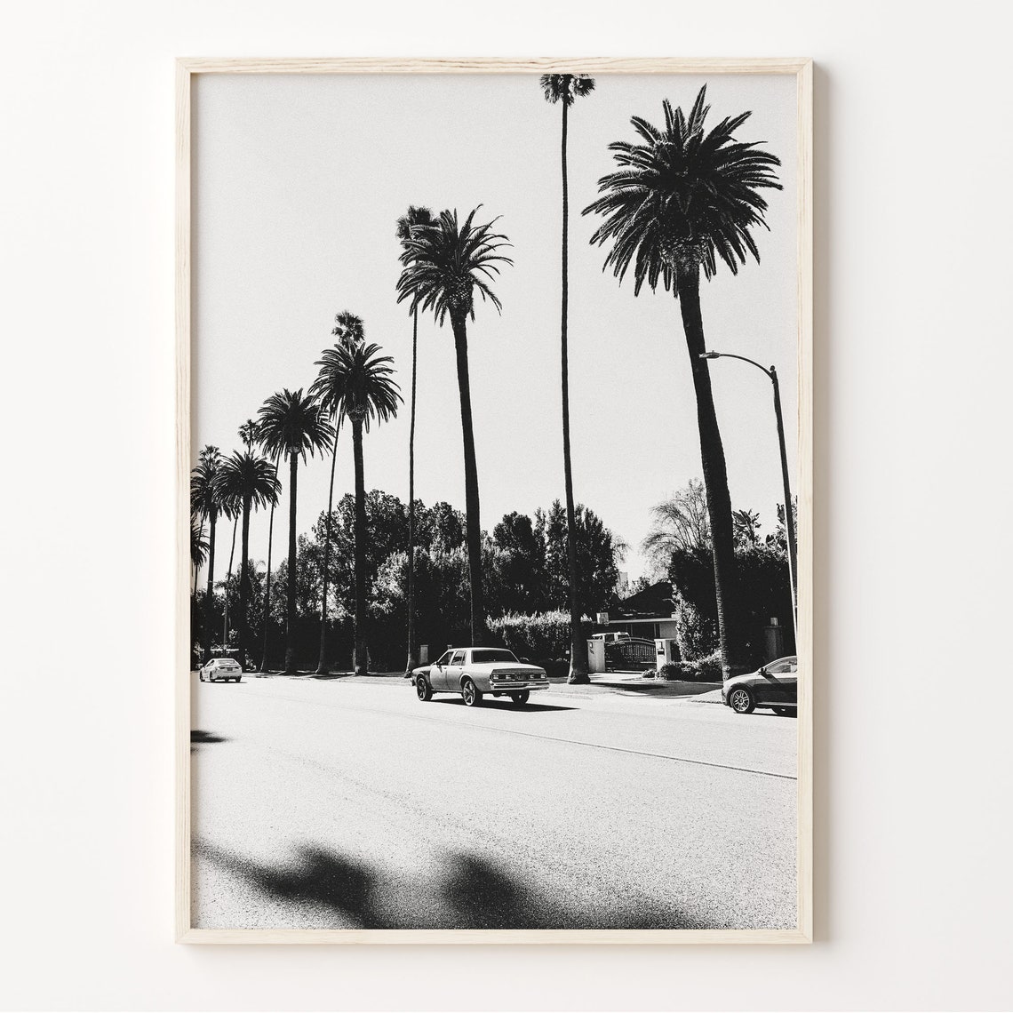 Los Angeles Wall Art Black And White Print La Street Photography California Poster Usa Cityscape Los Angeles Decor C19 89