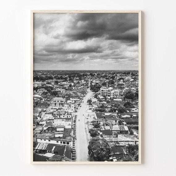 Benin Wall Art Print Black And White Benin Poster African Wall Decor Benin Photo Dahomey Cotonou Porto Novo C19 337