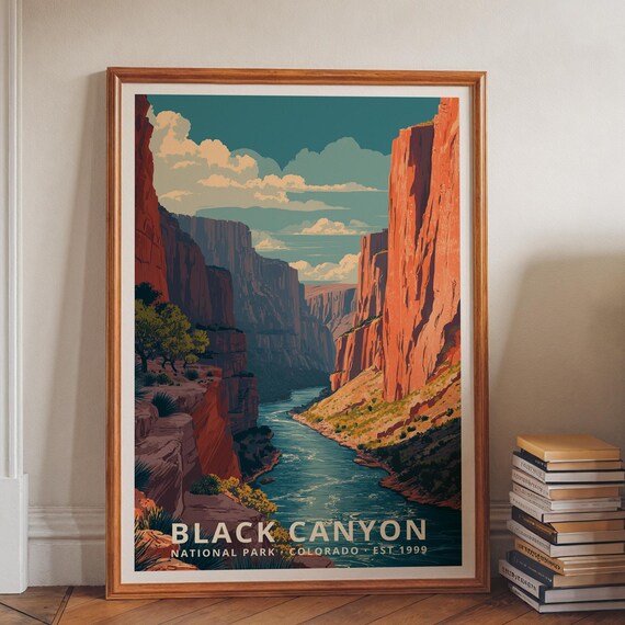 Black Canyon National Park Colorado River Gorge Travel Poster