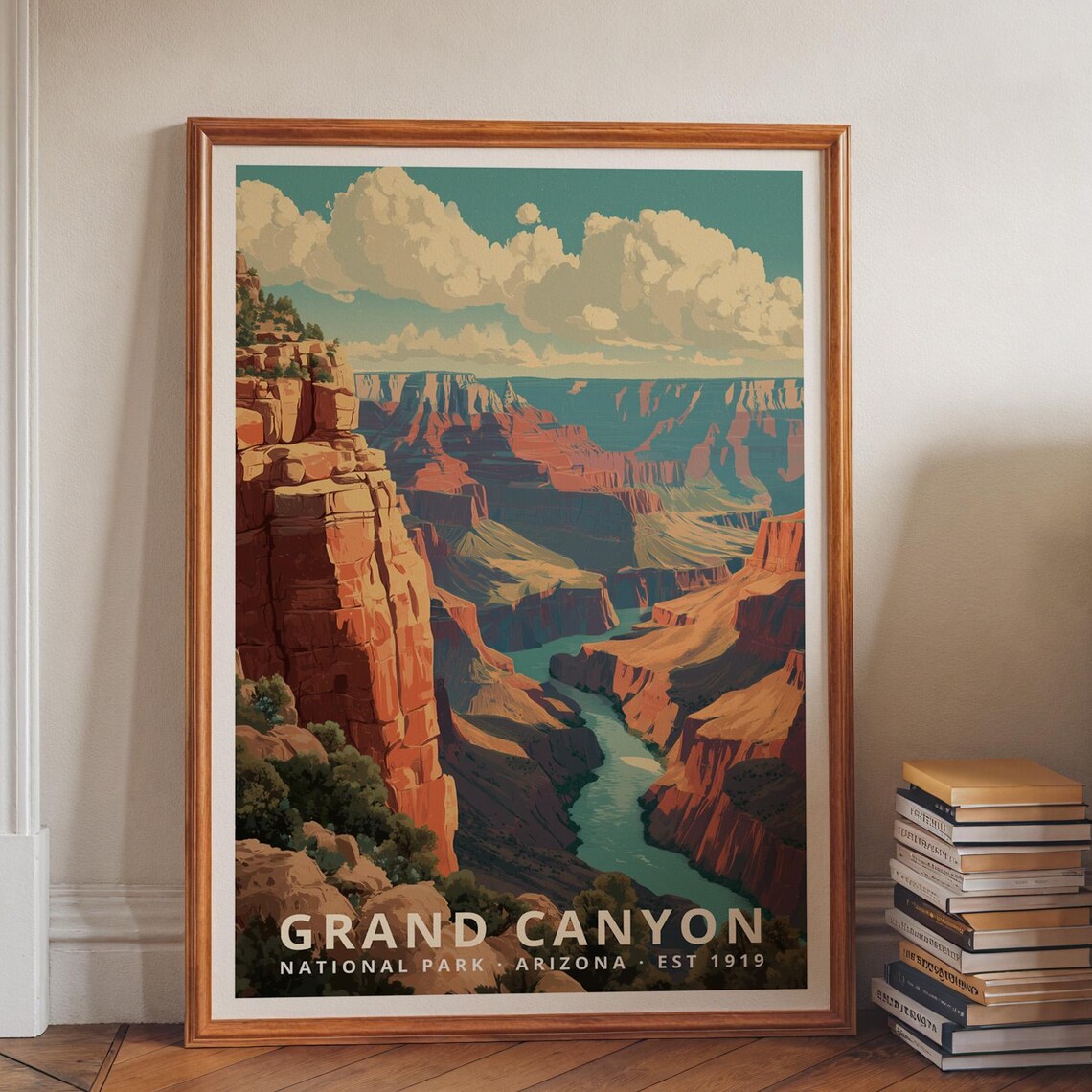 Grand Canyon National Park Retro Travel Print