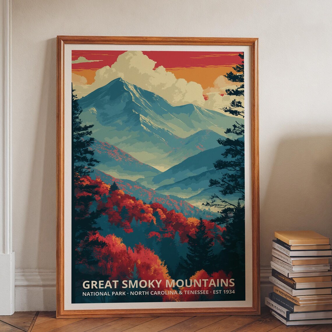 Great Smoky Mountains Autumn Fall Foliage Mountain Landscape Poster