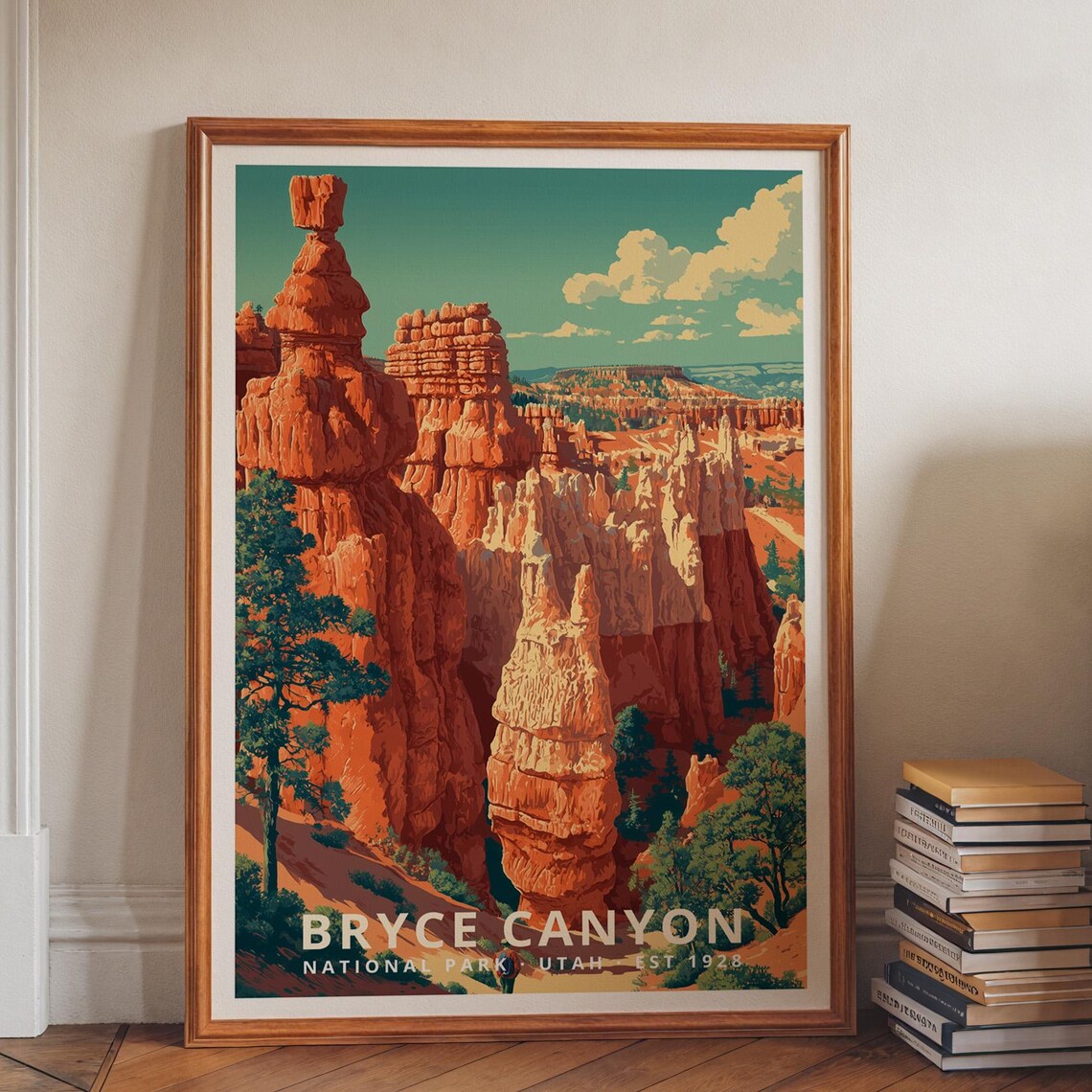 Bryce Canyon National Park Retro Travel Poster