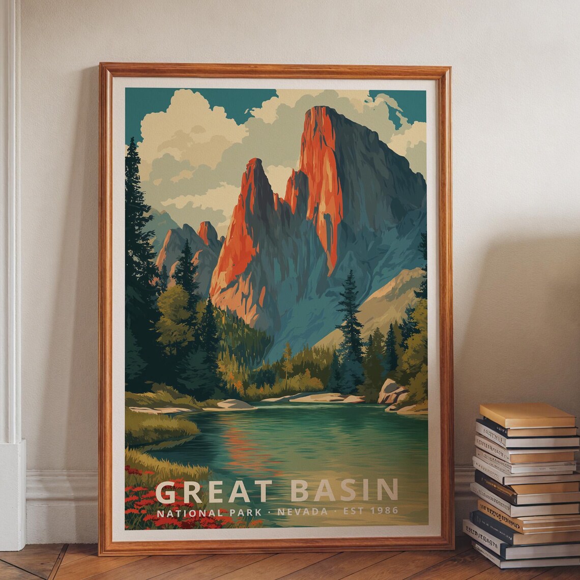 Great Basin National Park Vintage Travel Poster Nevada Mountain Art