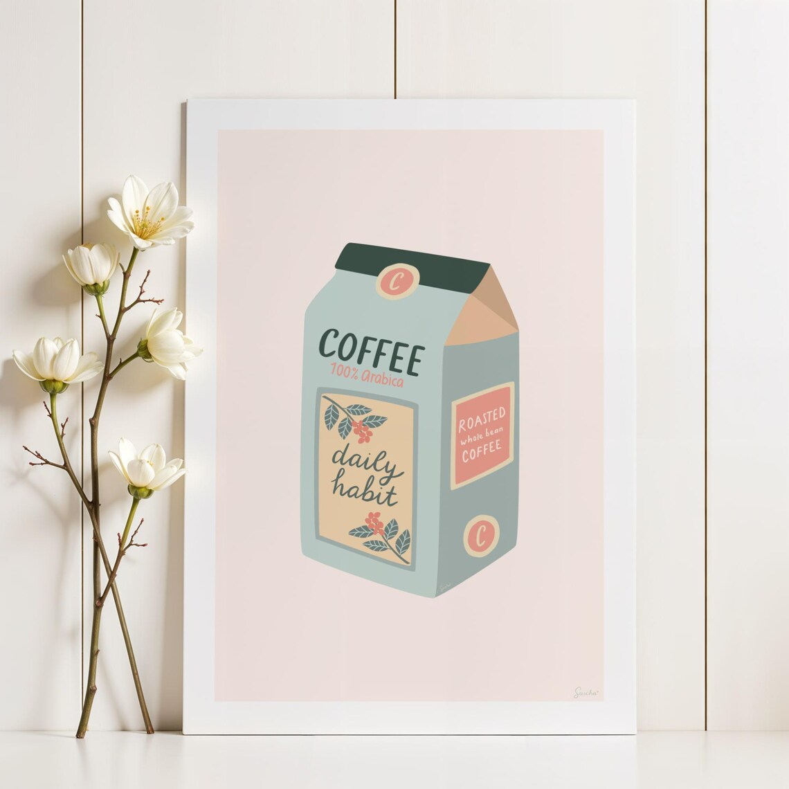 Coffee Art Poster, Coffee Lovers Kitchen Gift - Image 3