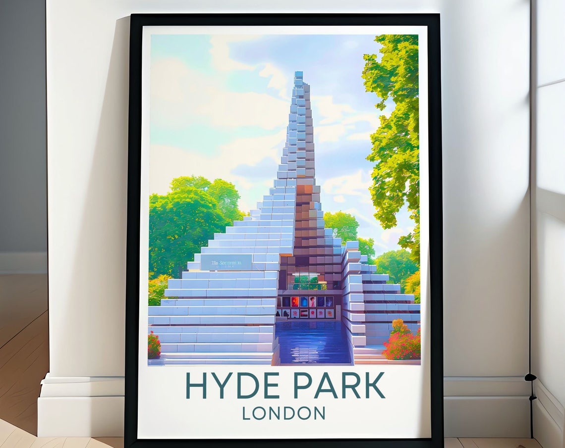 Hyde Park London Serpentine Pavilion Modern Architecture Poster