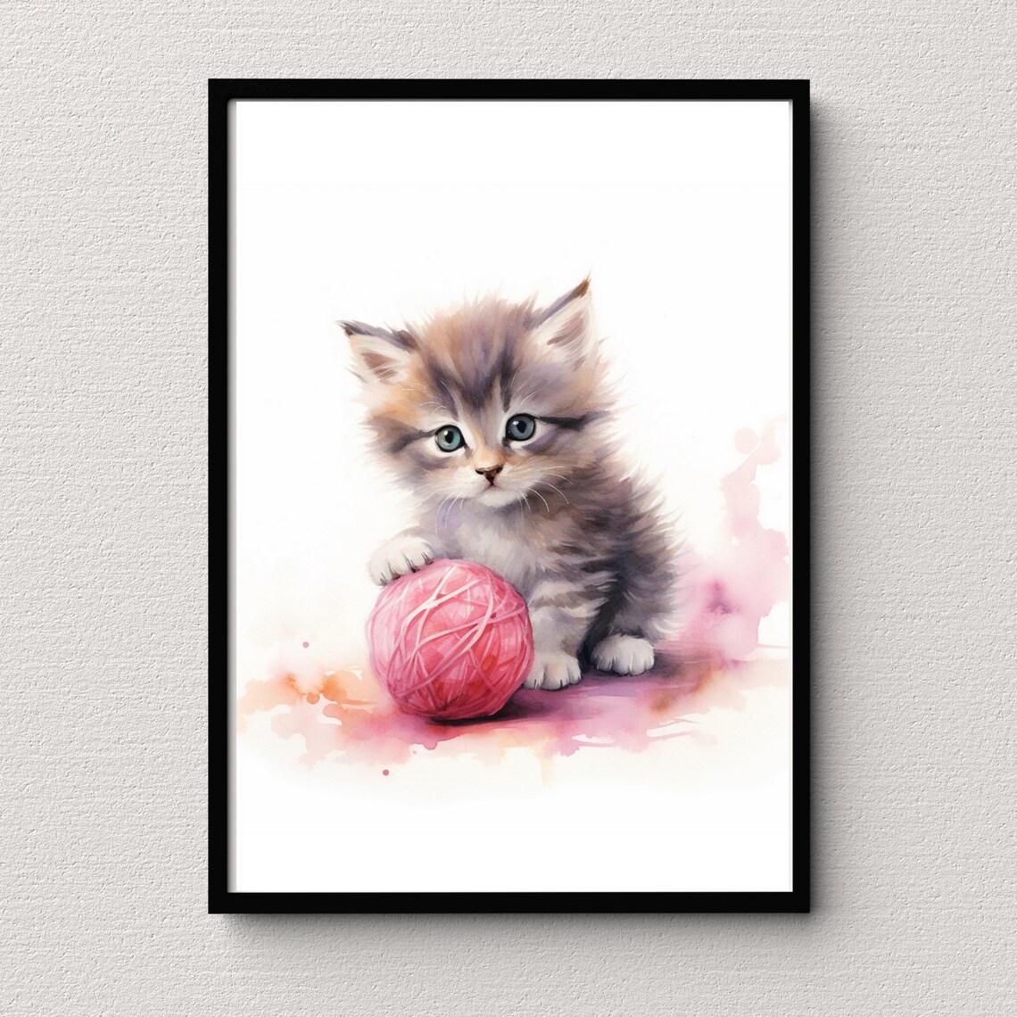 Watercolor Kitten Painting, Nursery Wall Art - Image 4