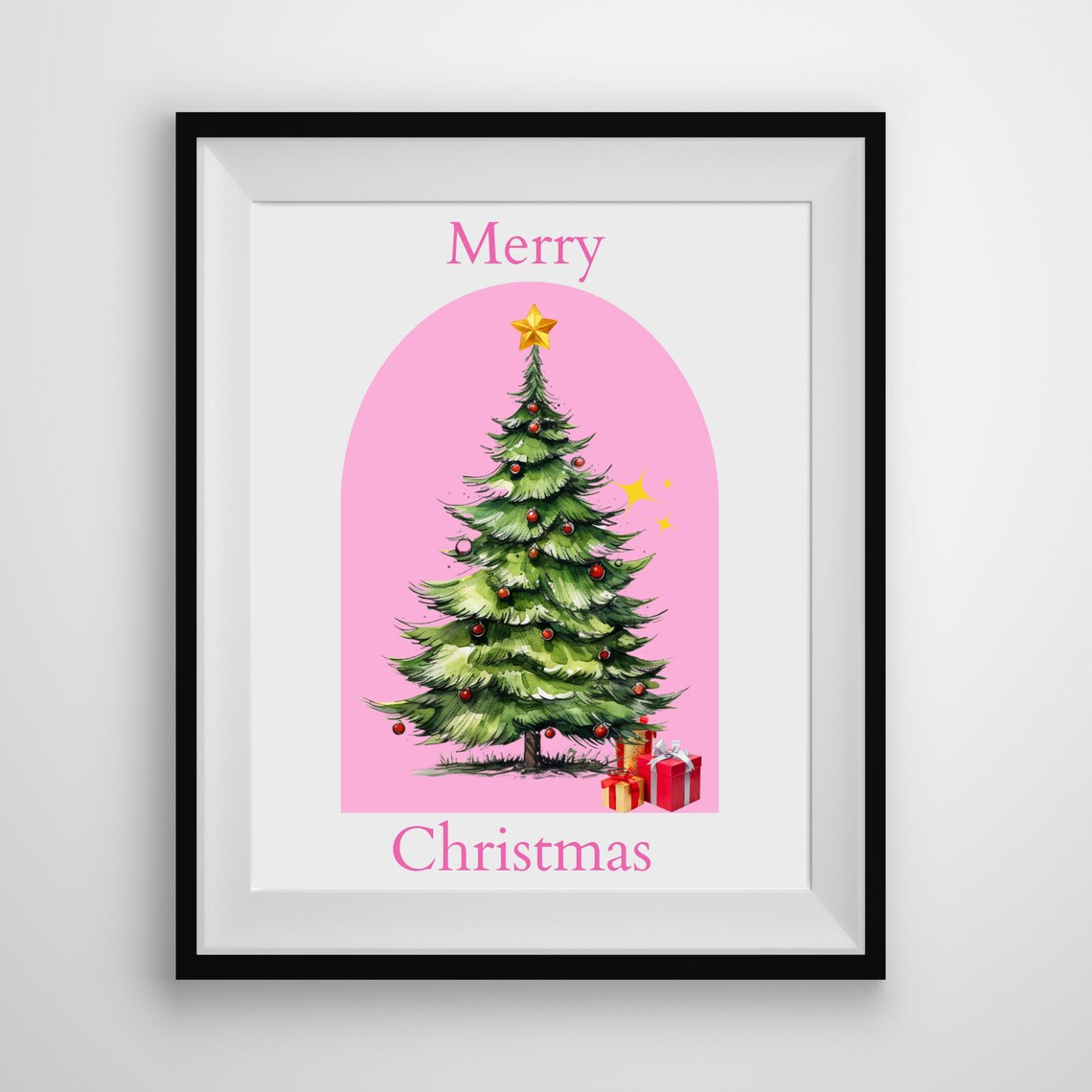 Christmas Tree Merry Christmas Holiday Wall Decor