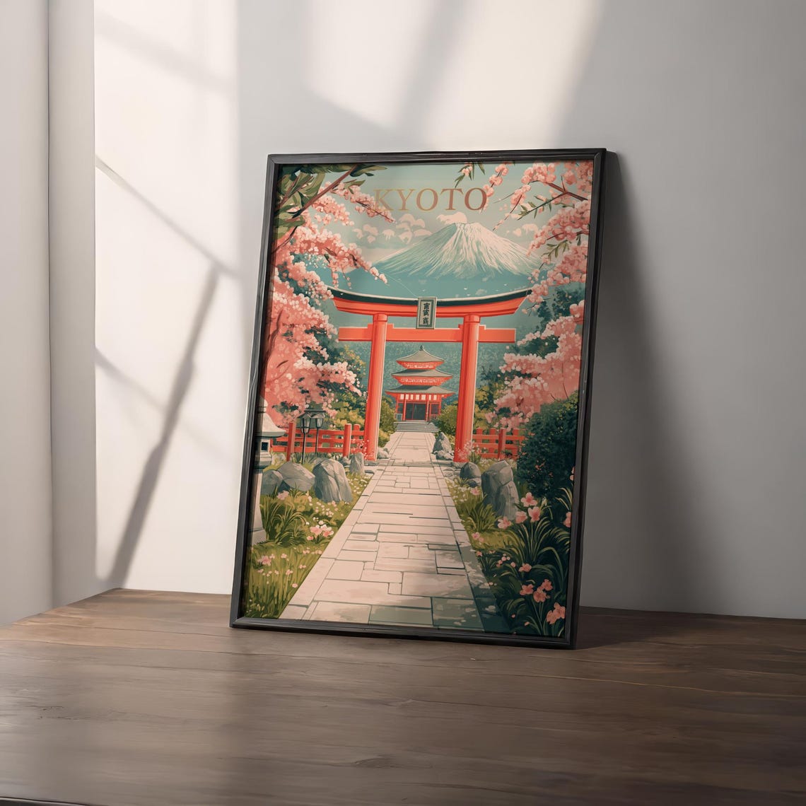 Kyoto Travel Poster Kyoto Wall Art Travel Print Kyoto Japanese Travel Art Poster Kyoto Japan Wall Art Home Decor - Image 2
