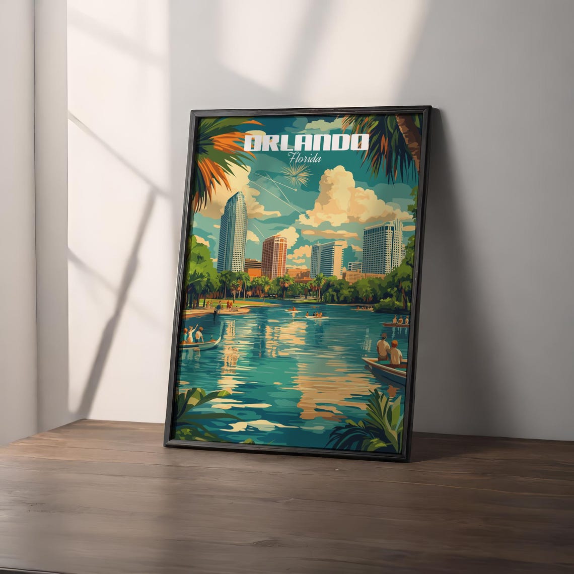 Orlando Travel Poster Orlando Wall Art Travel Print Orlando Florida Travel Art Poster Orlando Wall Art Home Decor - Image 2