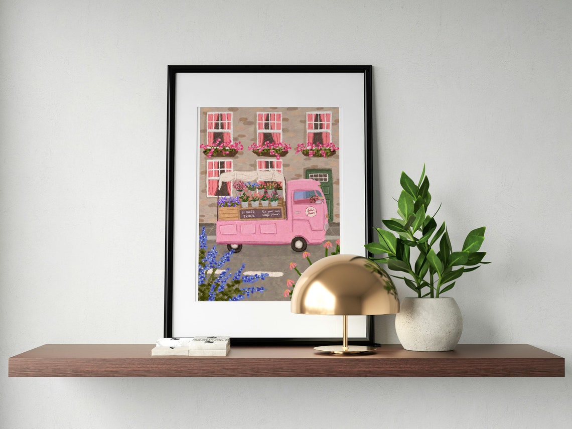 Flower Truck Vintage Travel Poster - Image 5
