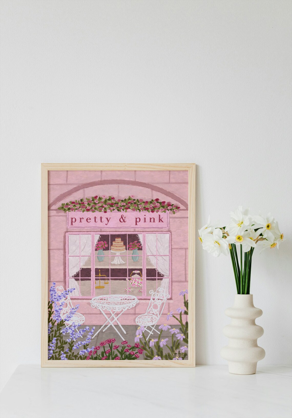 Pretty Pink Café Coffee Shop, Kitchen Wall Art - Image 4