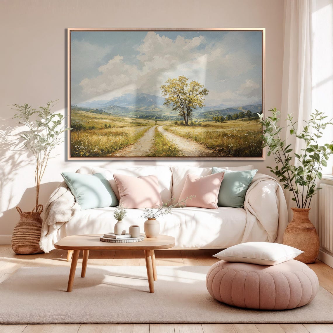 Serene Rustic Landscape Mountain Art With Nature Scenery Countryside Inspired Framed Print Large Wall Art Ready To Hang Gift - Image 5