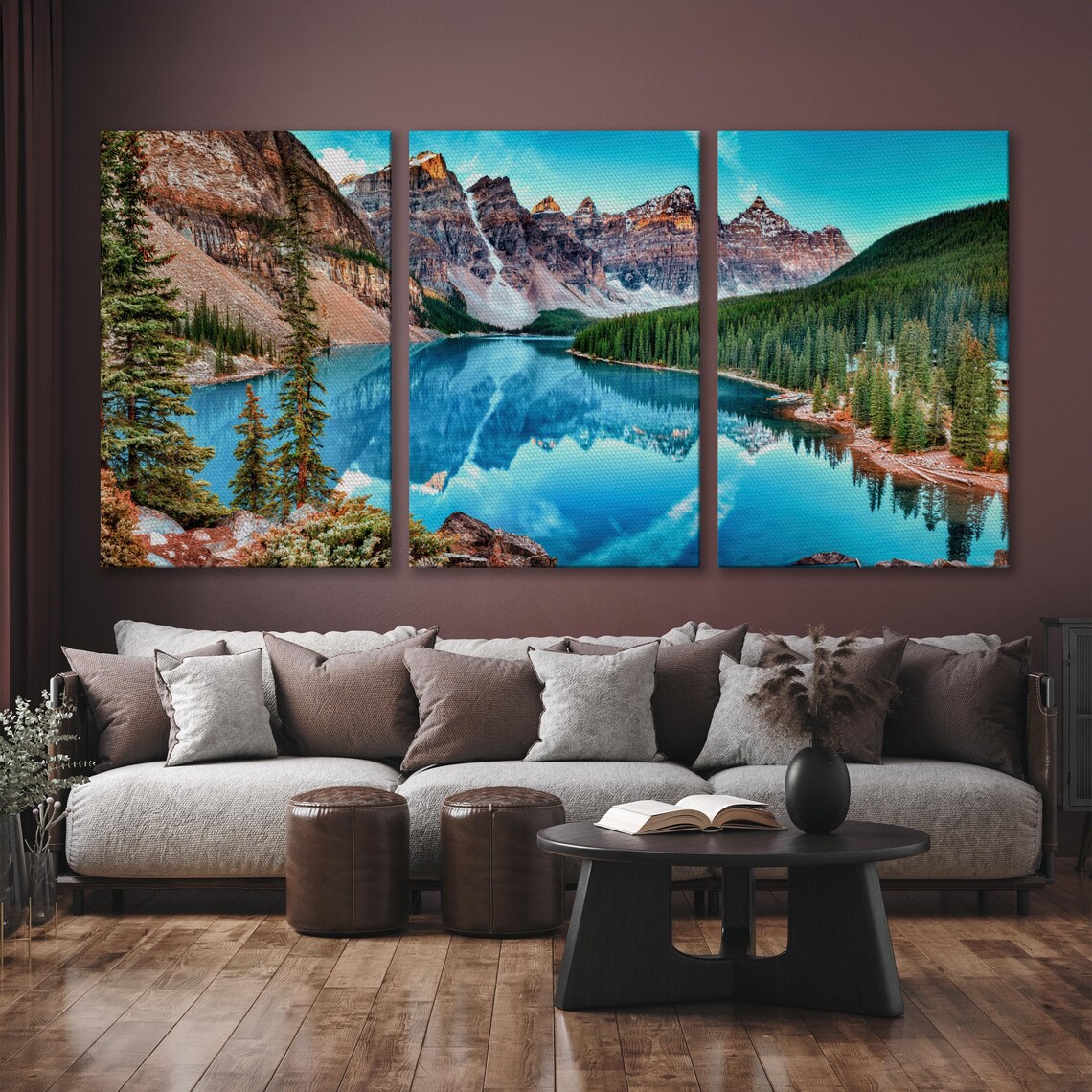 Banff National Park, Canadian Mountain Lake Art Print - Image 6