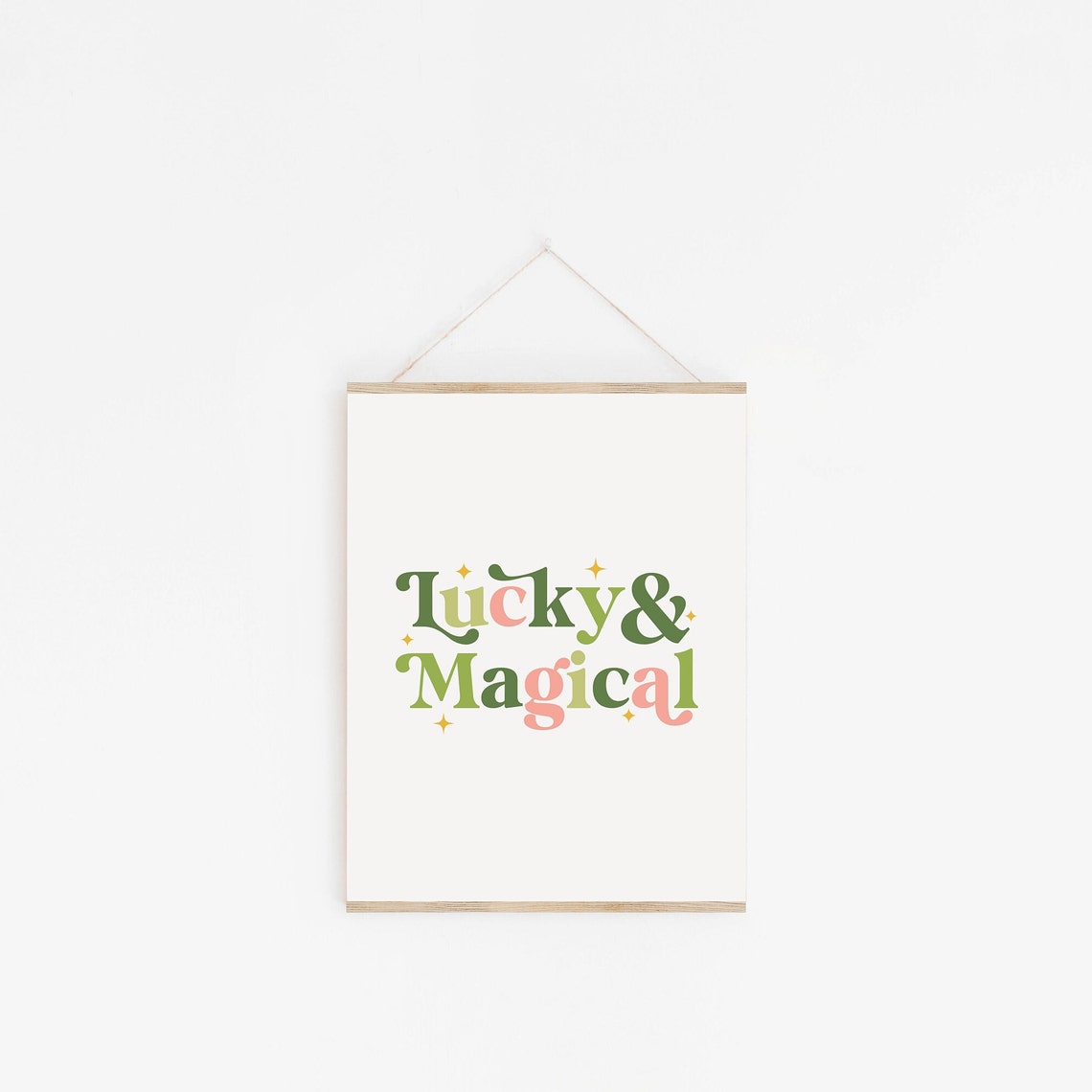 Lucky and Magical Colorful Typography Retro Stars Saint Patrick Poster - Image 2