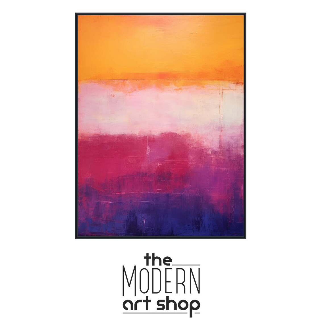 Purple And Orange Geometric Abstract Wall Art Print - Image 4