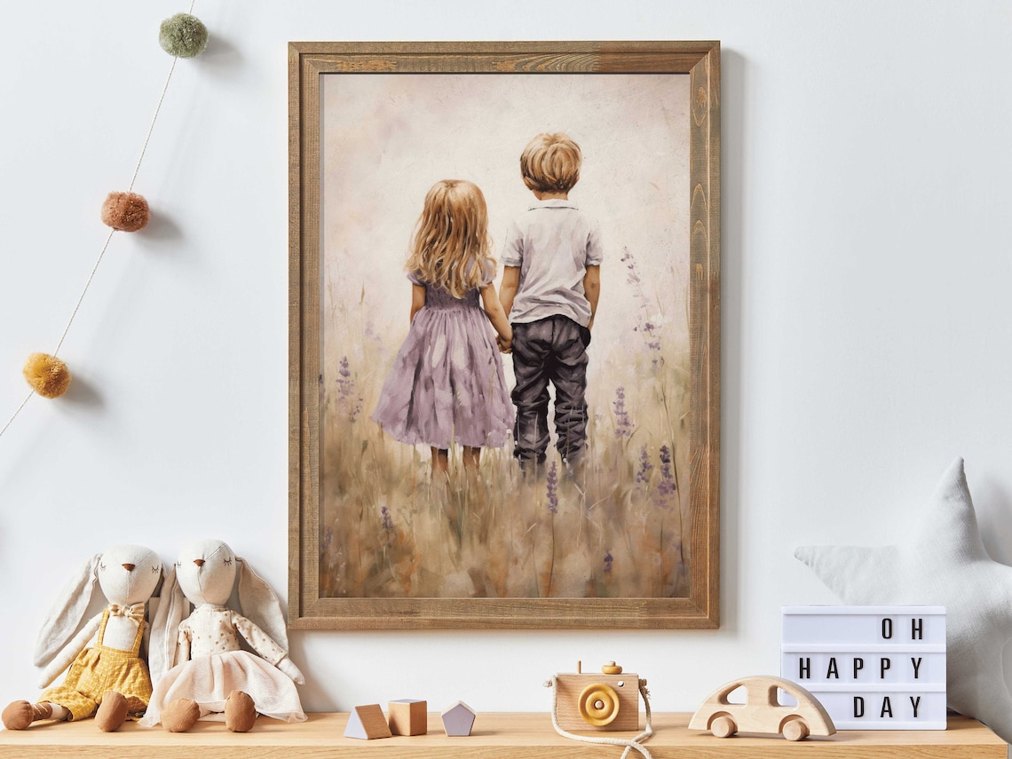 Sibling Wall Art Brother And Sister Room Print