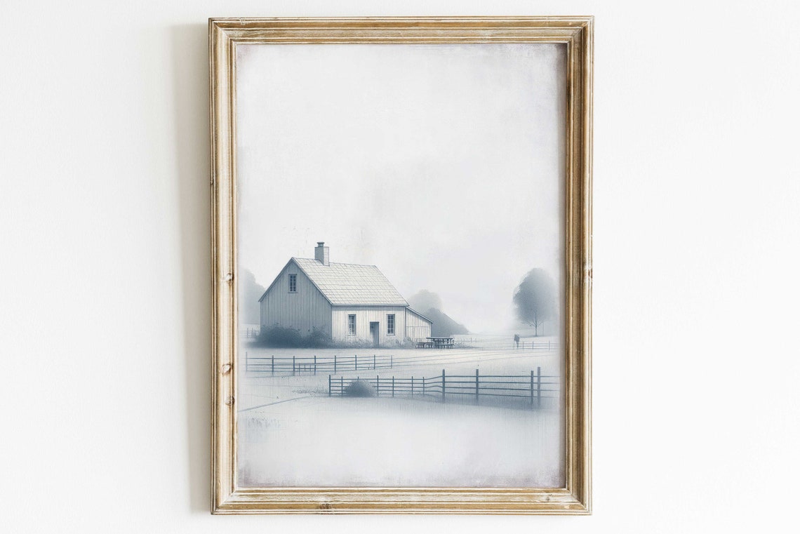 Country House Print Countryside Painting Rural Wall Art Of 3 Country Style Wall Decor Rustic Country Decor Farmhouse Art