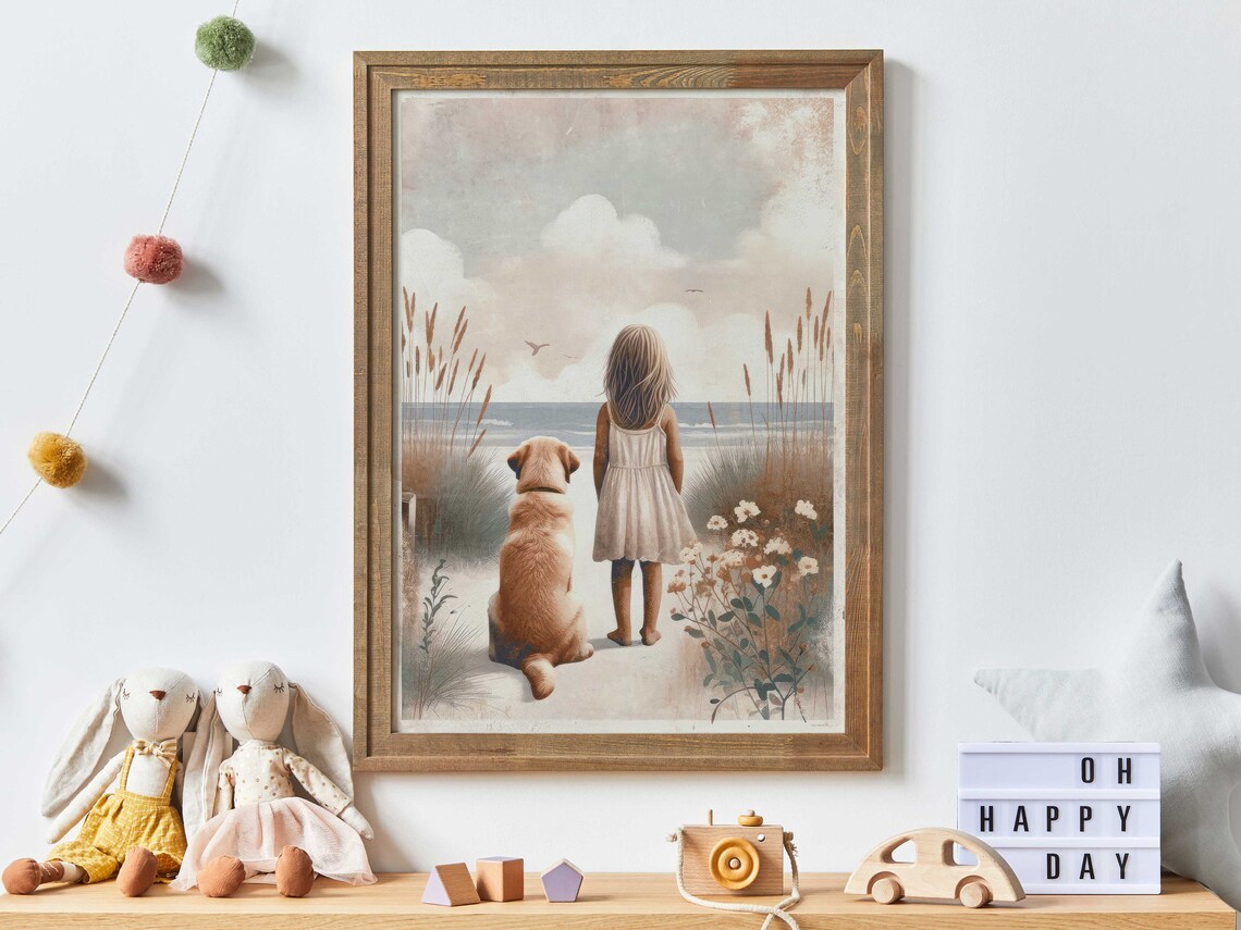 Yellow Labrador Retriever Nursery Art Print