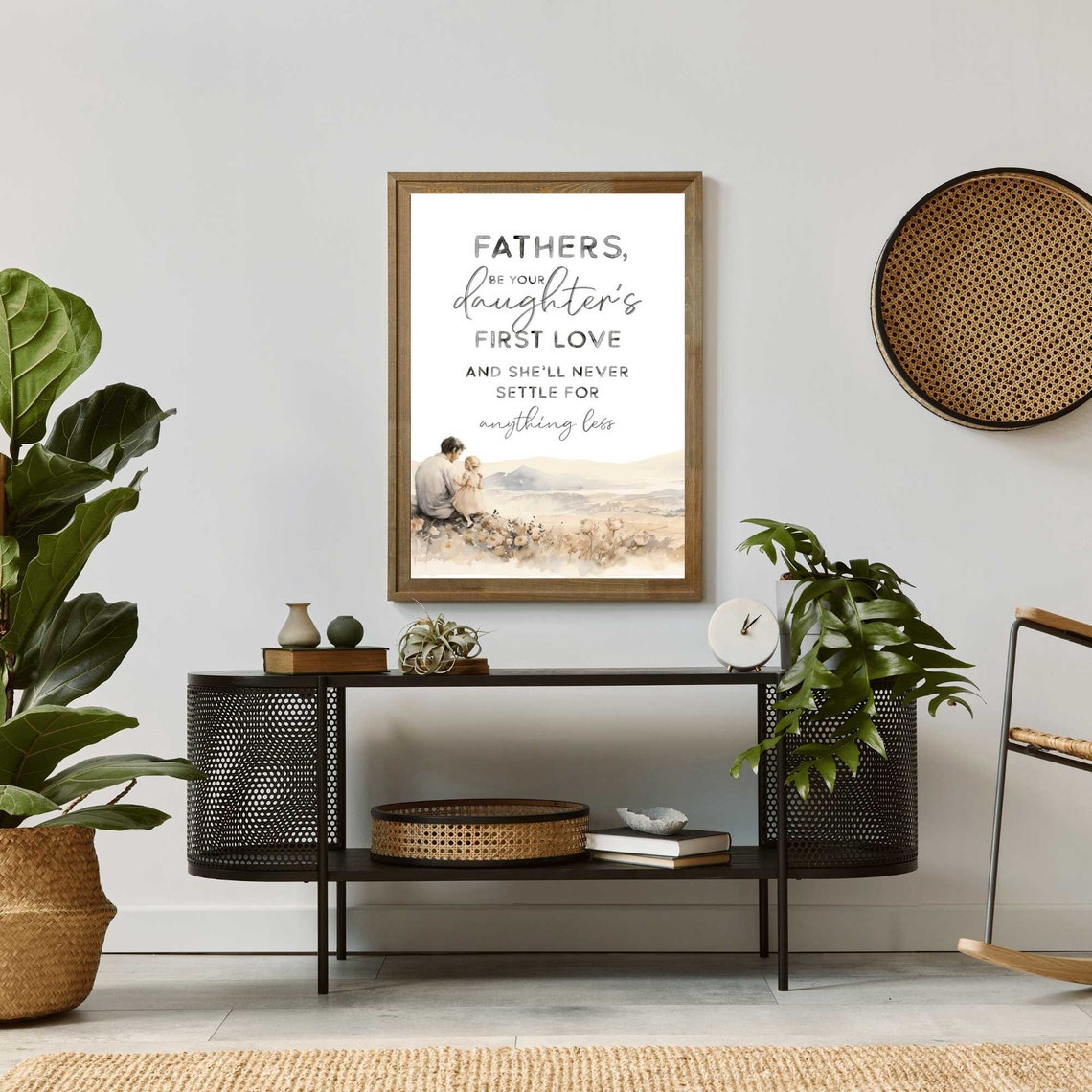 Father Daughter Quote Print Dad And Daughter Painting Nursery Decor Girl Girls Nursery Quote First Time Dad Gift Nursery Art - Image 2