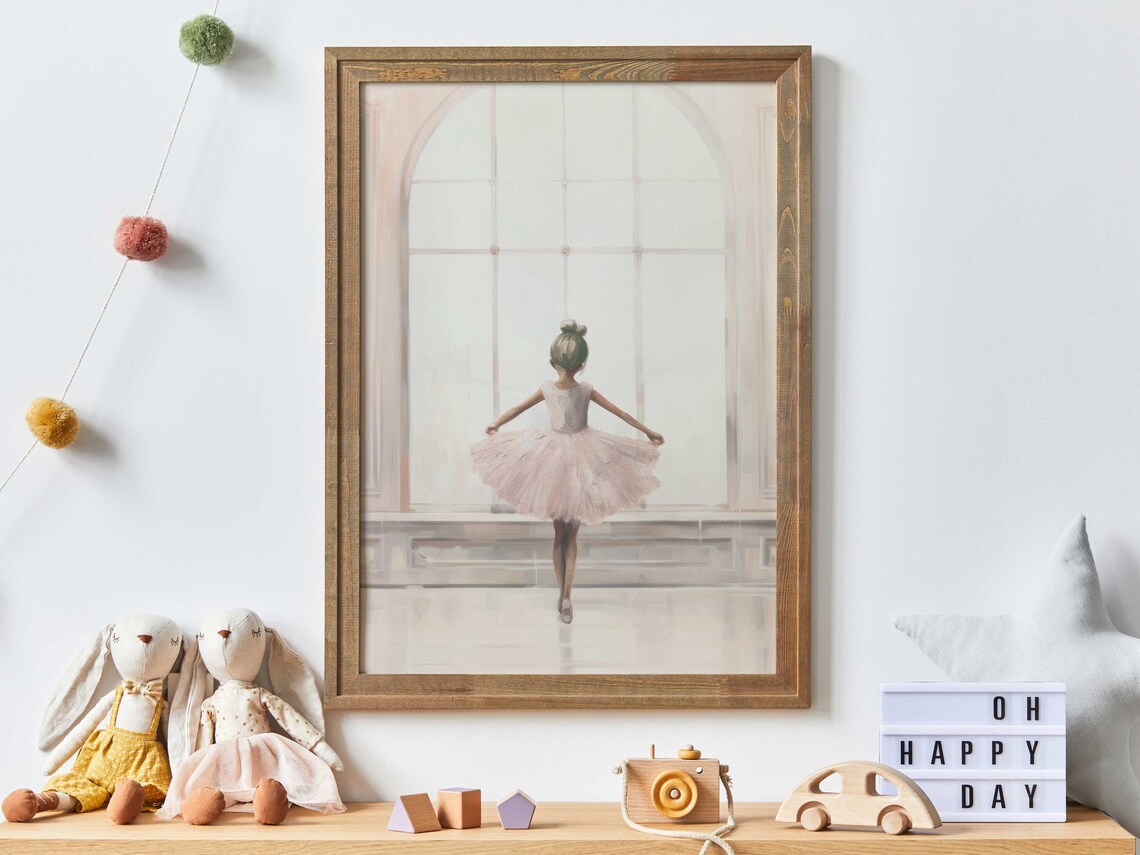 Ballet Nursery Vintage Art Print, Ballerina Decor