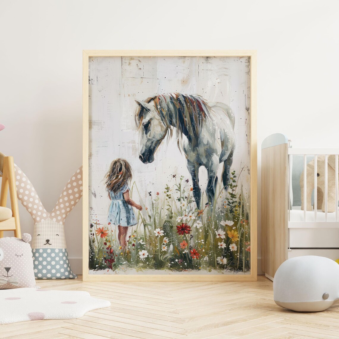Horse Nursery Art Print, Rustic Equestrian Decor - Image 4