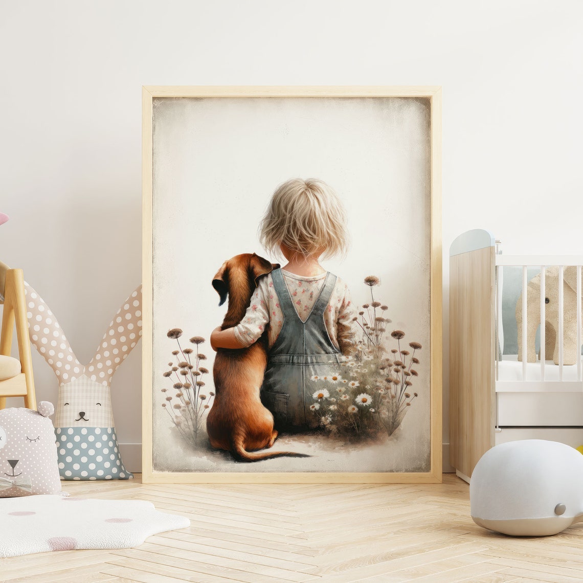 Dachshund Nursery Decor Art Print - Image 2