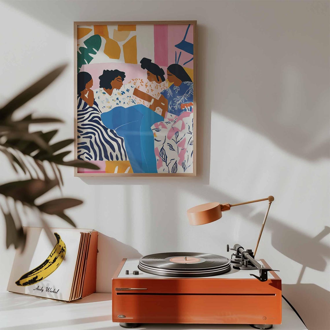 Bold Maximalist Sisterhood Art Abstract Feminine Energy Print Colorful Diverse Women Portrait Modern Stylish Figurative - Image 3