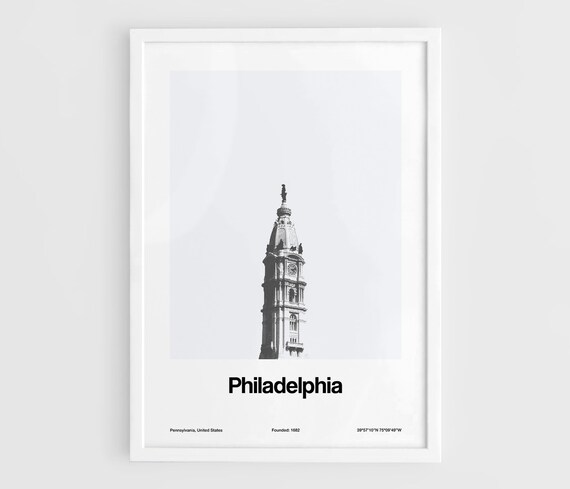 Philadelphia City Hall Minimalist City Art Print