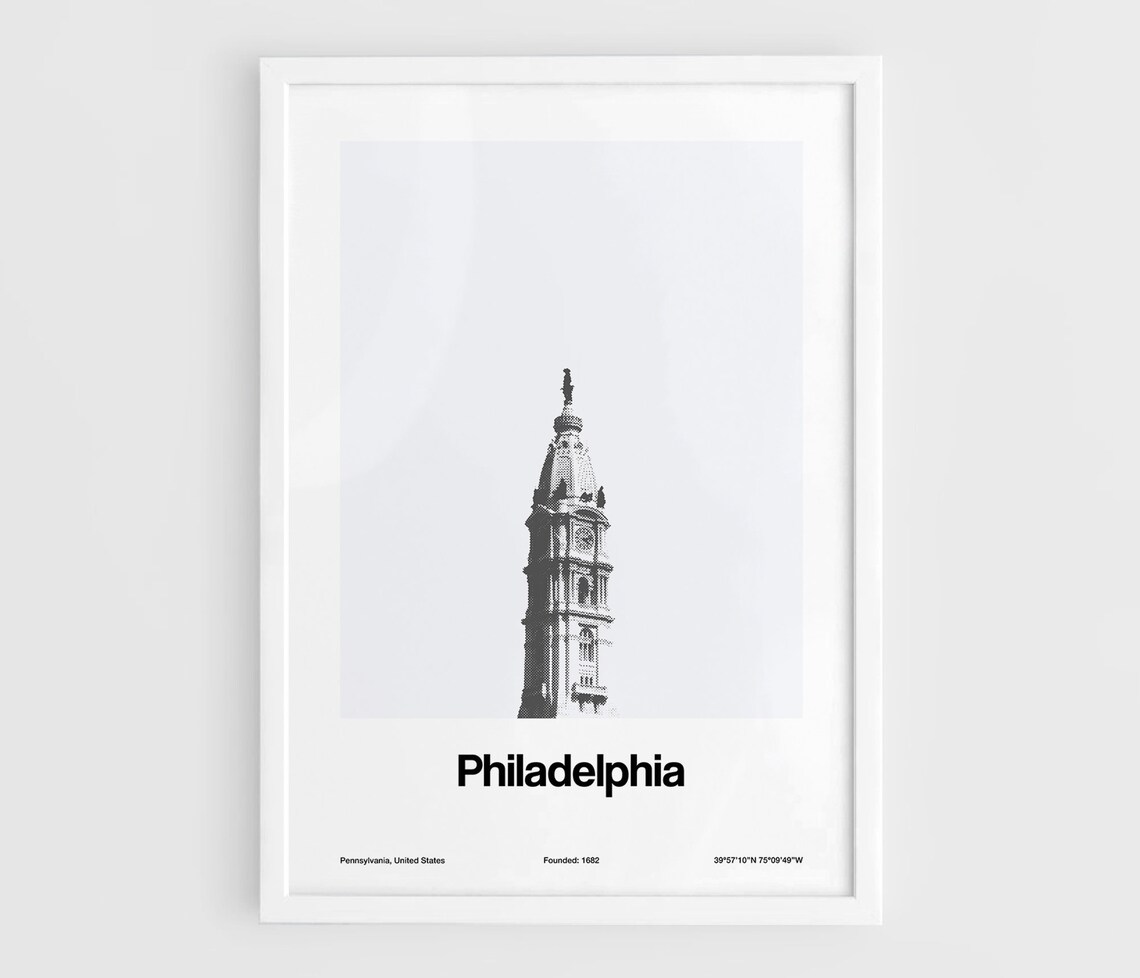 Philadelphia City Hall Minimalist City Art Print