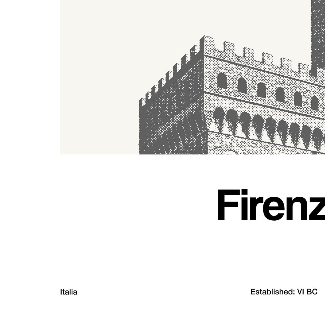 Florence Palazzo Vecchio Minimalist Travel Poster - Image 3