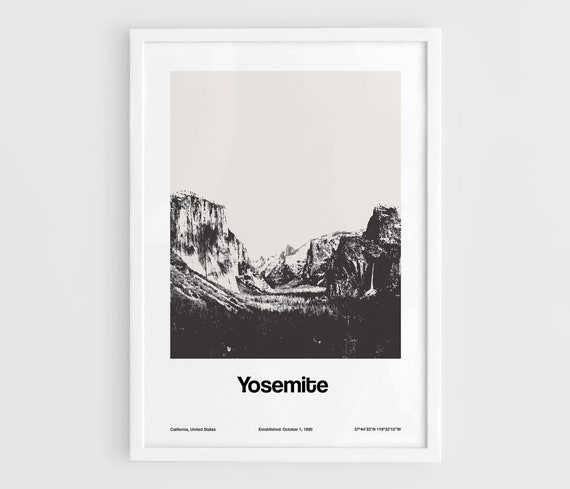 Yosemite National Park Minimalist Travel Poster