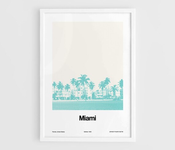 Miami City Poster, Old Miami Beach Architectural District