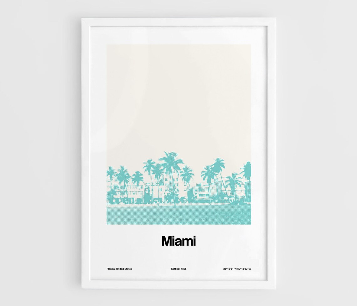 Miami City Poster, Old Miami Beach Architectural District
